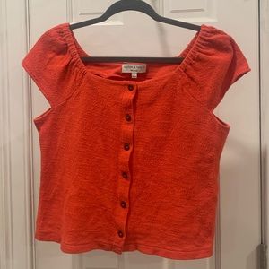 Madewell x Texture & Thread Button-front blouse M